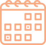 Simple calendar icon with squares.